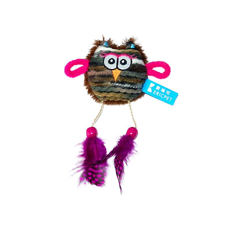 Wool Cloth Owl Cat Toy