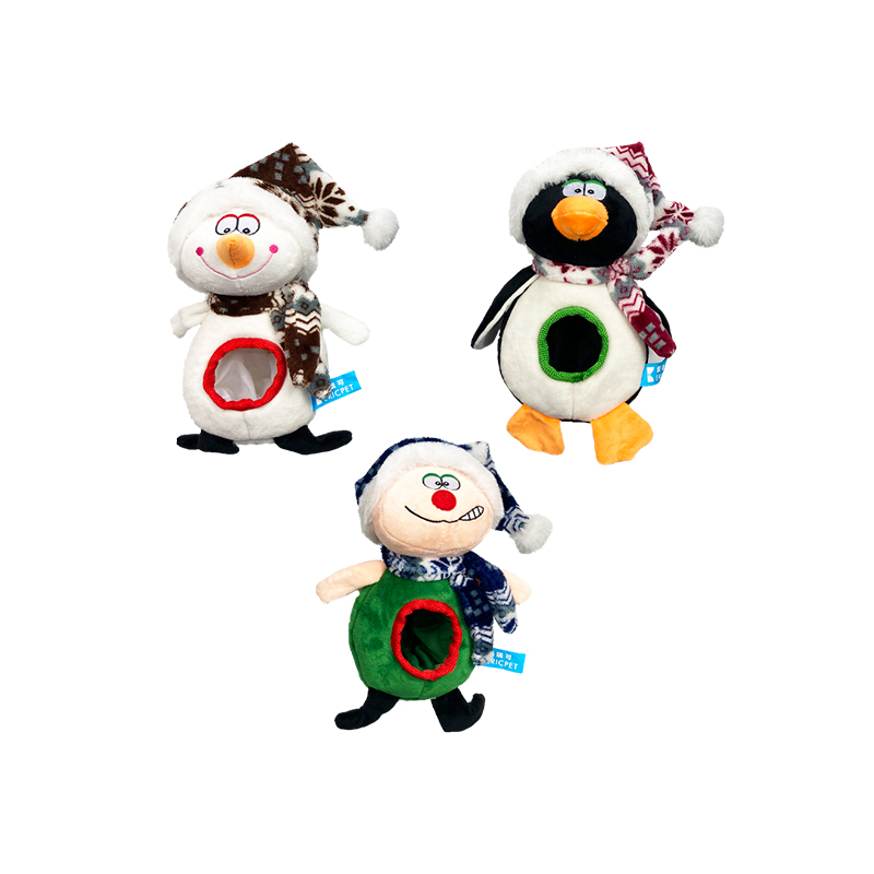 3 Asst X-mas Dog Toy